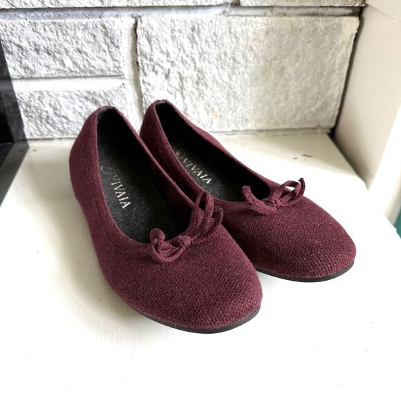 Vivaia Bonny Round-Toe Bow Foldable Stretchy Knit Comfort Ballet Flats EU 40/US9 - Picture 1 of 8